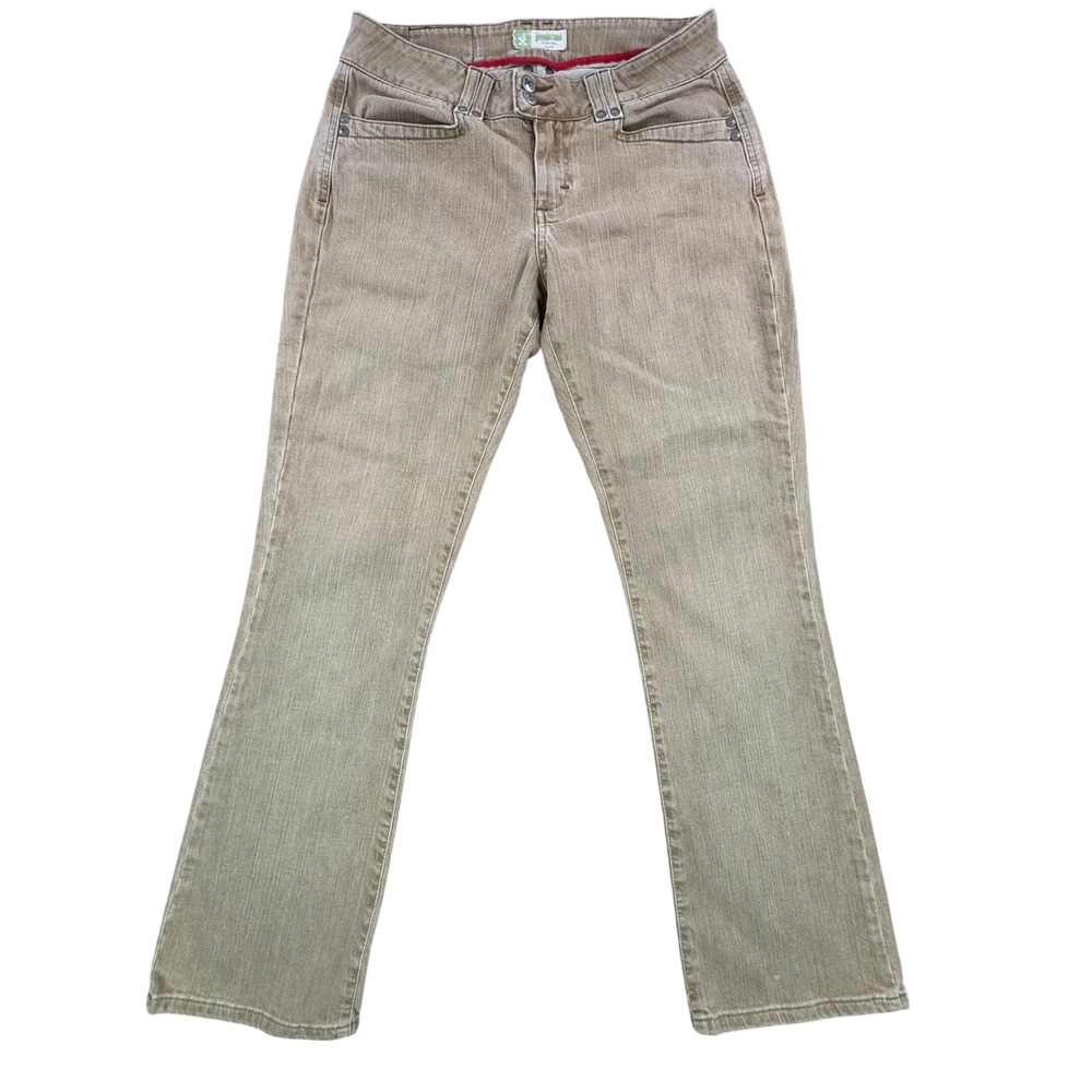 TwentyX Womens Bootcut Jeans Tan Khaki Jackson Low Rise WJS41KH Size 30 x 32